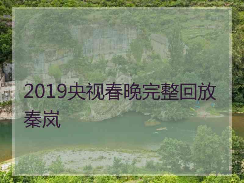 2019央视春晚完整回放秦岚