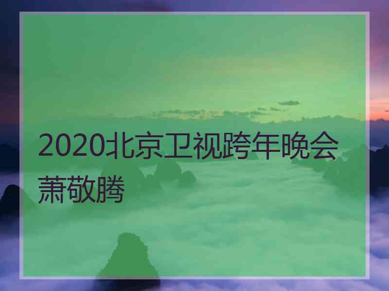 2020北京卫视跨年晚会萧敬腾