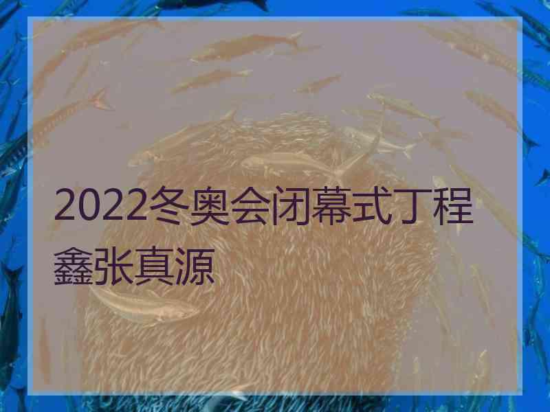 2022冬奥会闭幕式丁程鑫张真源