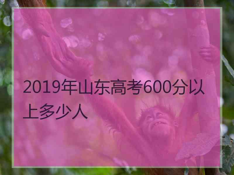 2019年山东高考600分以上多少人