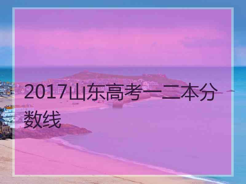 2017山东高考一二本分数线