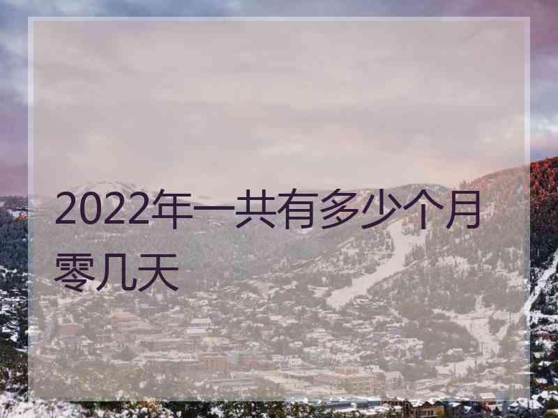 2022年一共有多少个月零几天