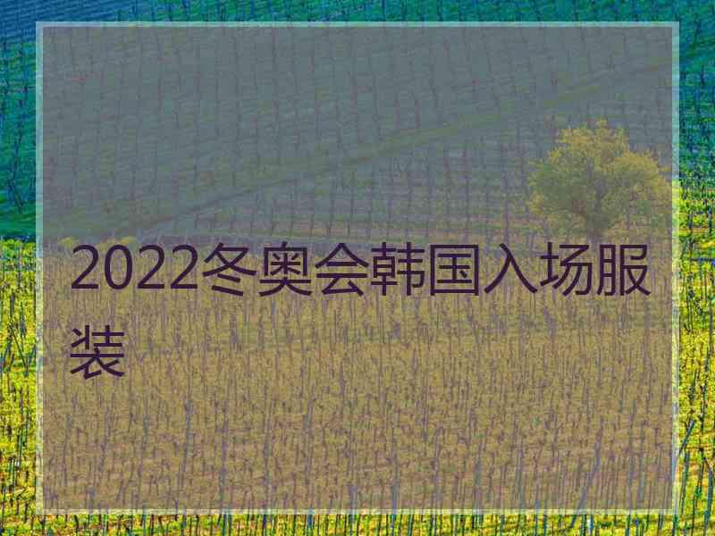 2022冬奥会韩国入场服装