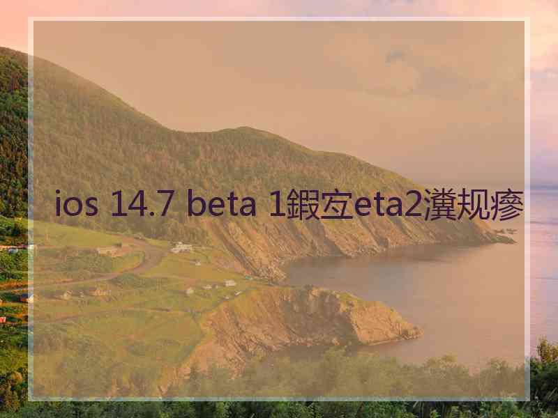 ios 14.7 beta 1鍜宐eta2瀵规瘮