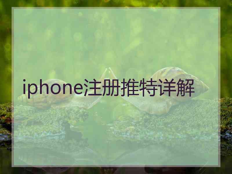 iphone注册推特详解