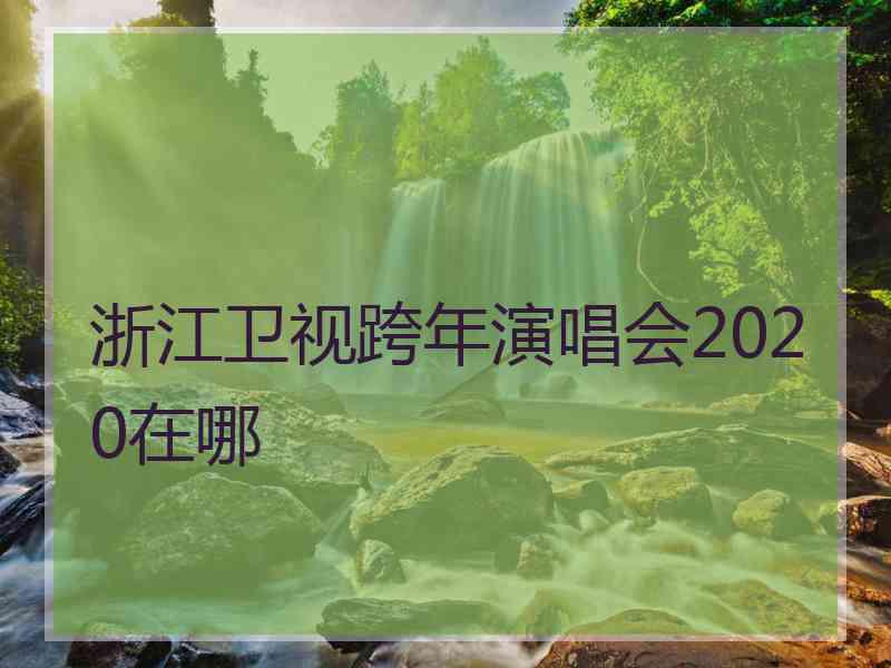 浙江卫视跨年演唱会2020在哪