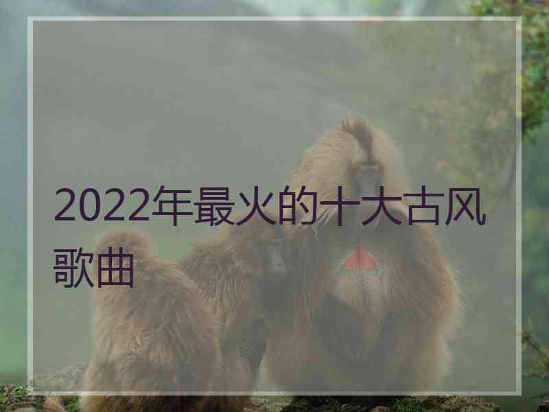 2022年最火的十大古风歌曲