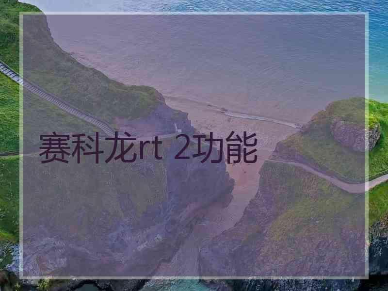 赛科龙rt 2功能