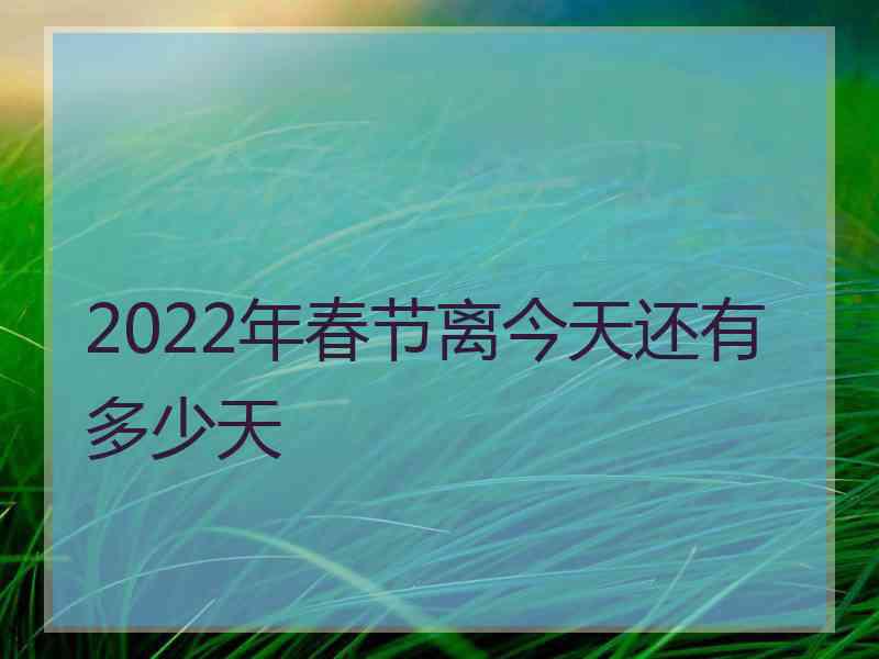 2022年春节离今天还有多少天