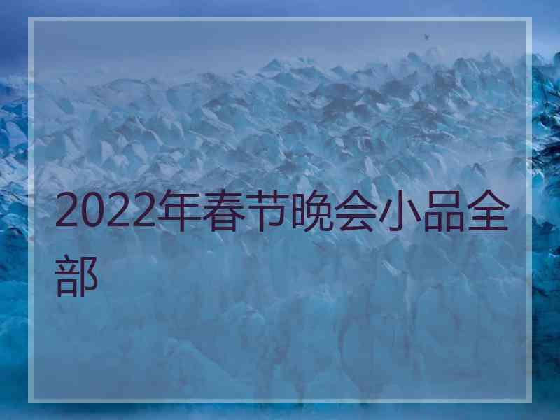 2022年春节晚会小品全部