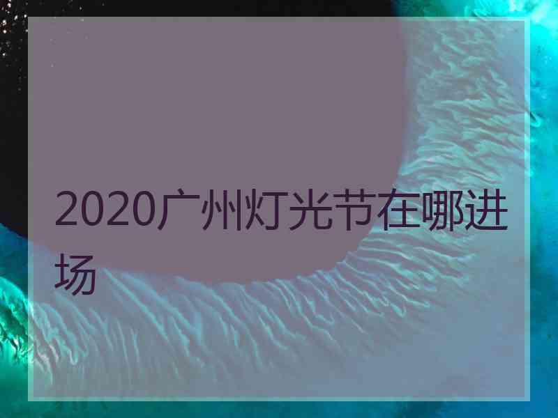 2020广州灯光节在哪进场