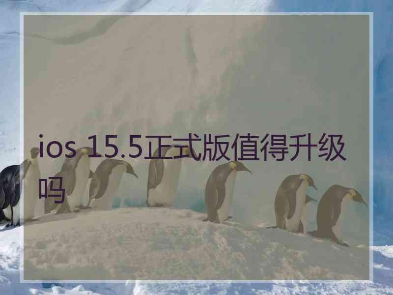 ios 15.5正式版值得升级吗