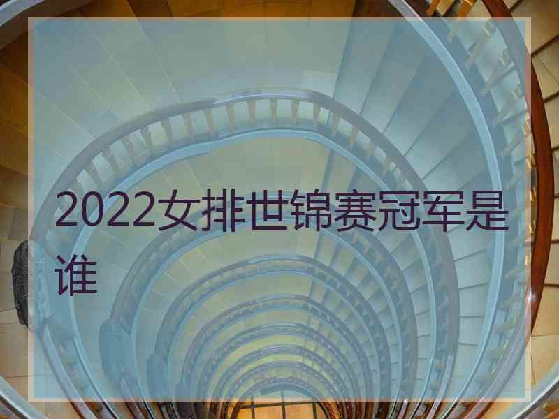 2022女排世锦赛冠军是谁