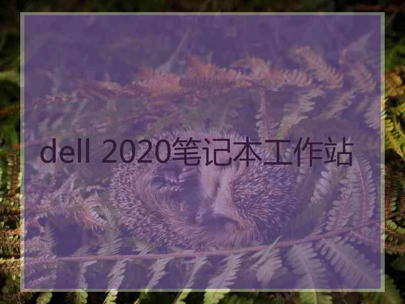 dell 2020笔记本工作站