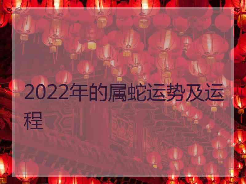 2022年的属蛇运势及运程