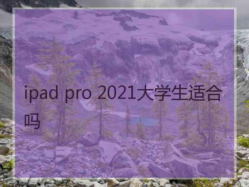 ipad pro 2021大学生适合吗