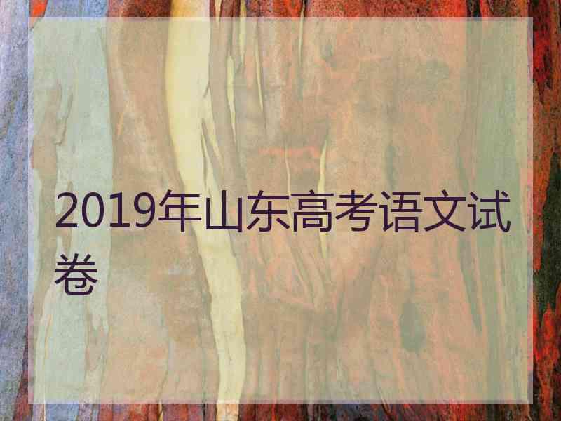 2019年山东高考语文试卷