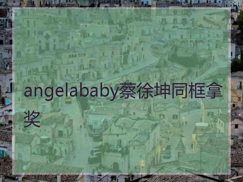 angelababy蔡徐坤同框拿奖