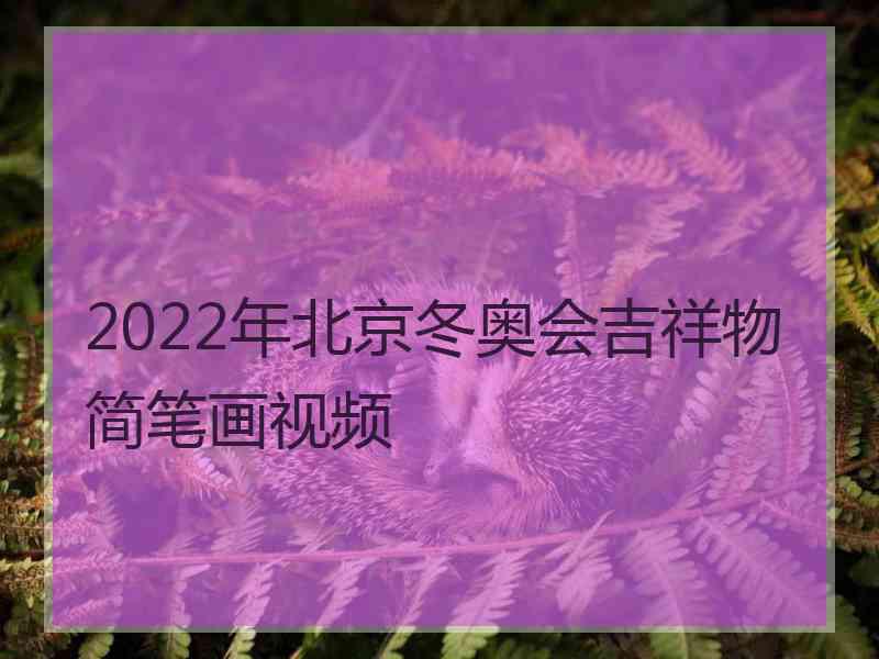 2022年北京冬奥会吉祥物简笔画视频