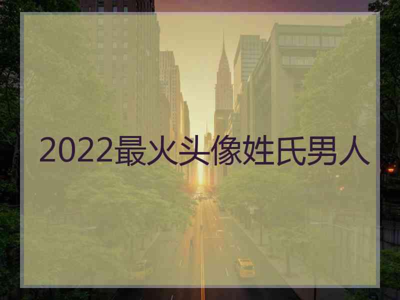 2022最火头像姓氏男人