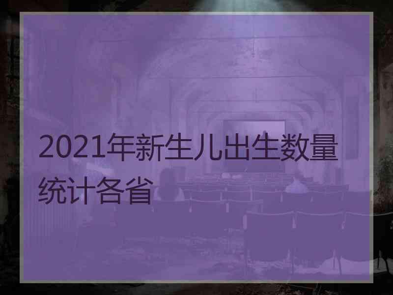 2021年新生儿出生数量统计各省