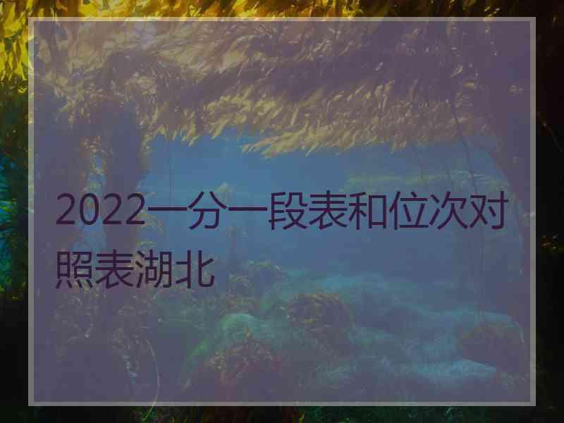 2022一分一段表和位次对照表湖北