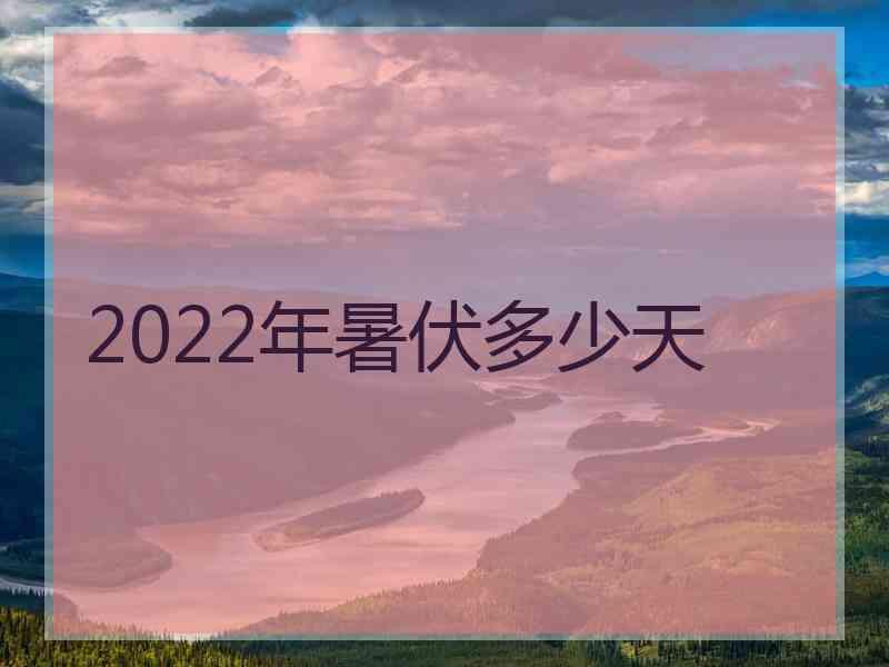 2022年暑伏多少天