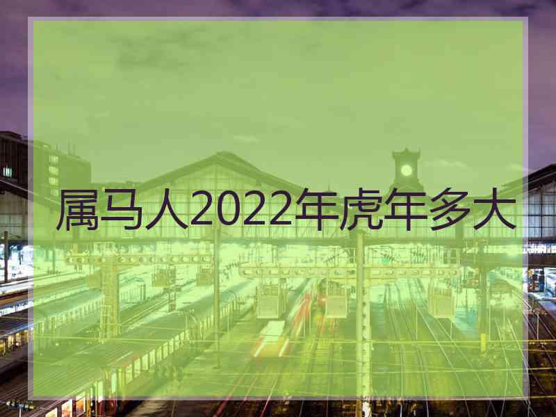 属马人2022年虎年多大