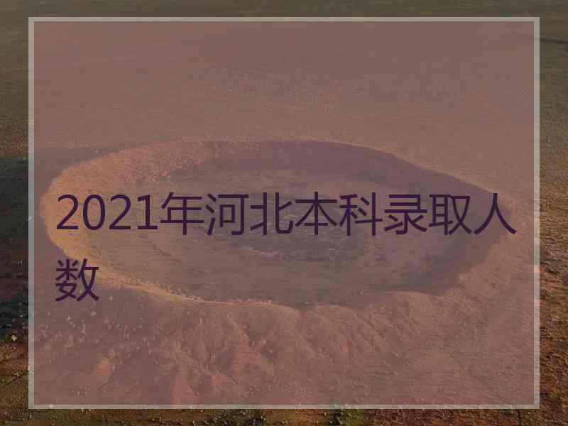 2021年河北本科录取人数