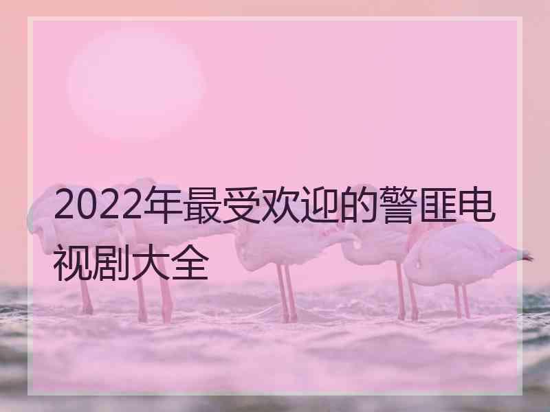 2022年最受欢迎的警匪电视剧大全