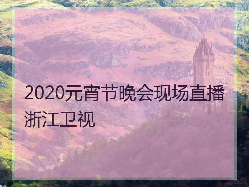 2020元宵节晚会现场直播浙江卫视