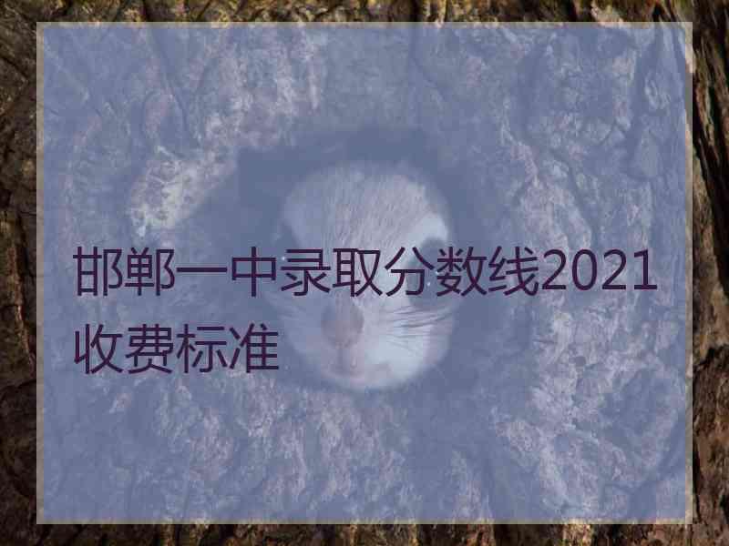 邯郸一中录取分数线2021收费标准