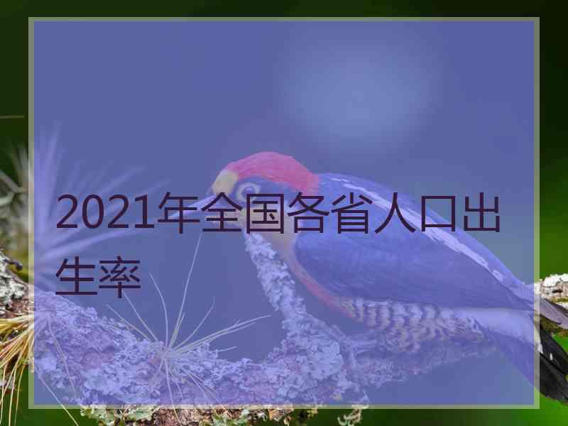 2021年全国各省人口出生率