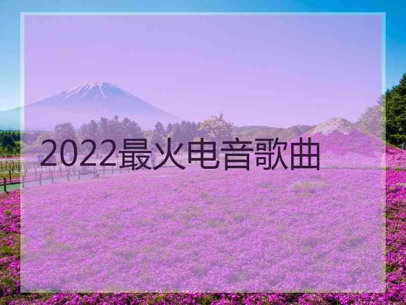 2022最火电音歌曲