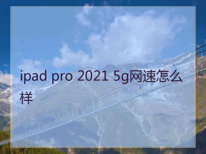 ipad pro 2021 5g网速怎么样