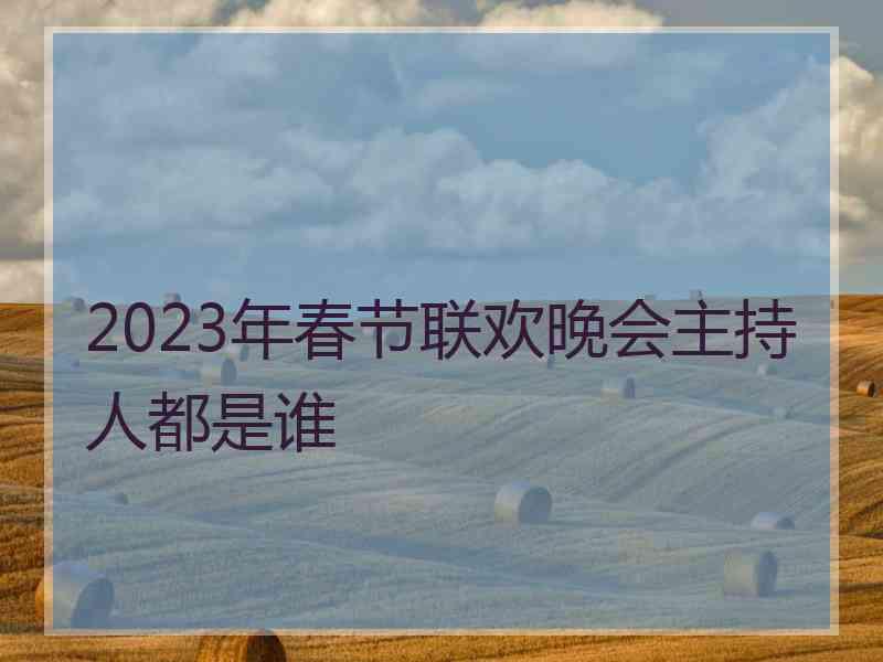 2023年春节联欢晚会主持人都是谁