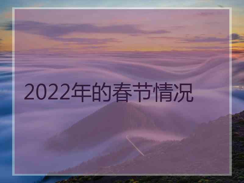 2022年的春节情况