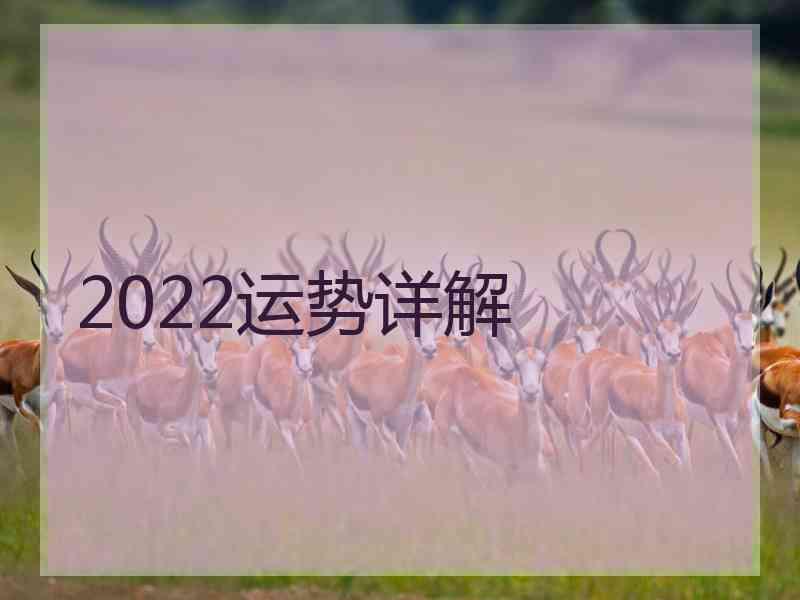 2022运势详解