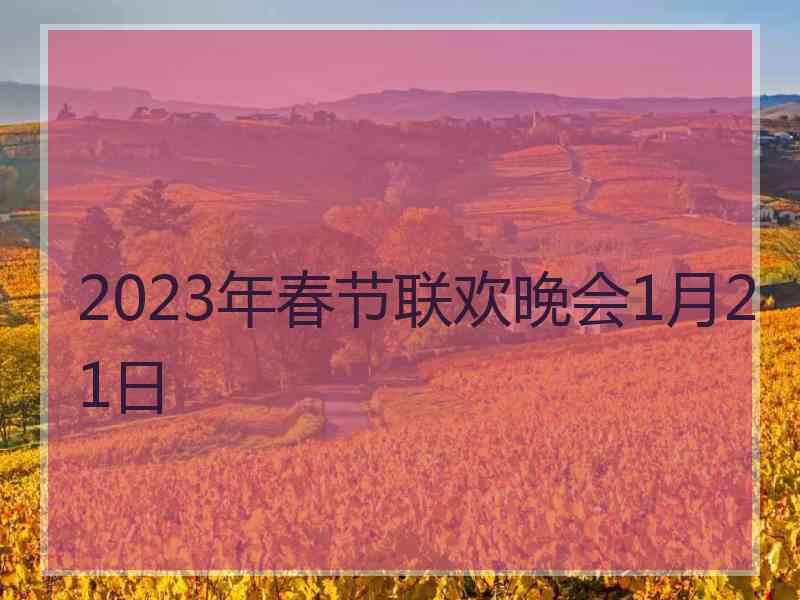 2023年春节联欢晚会1月21日