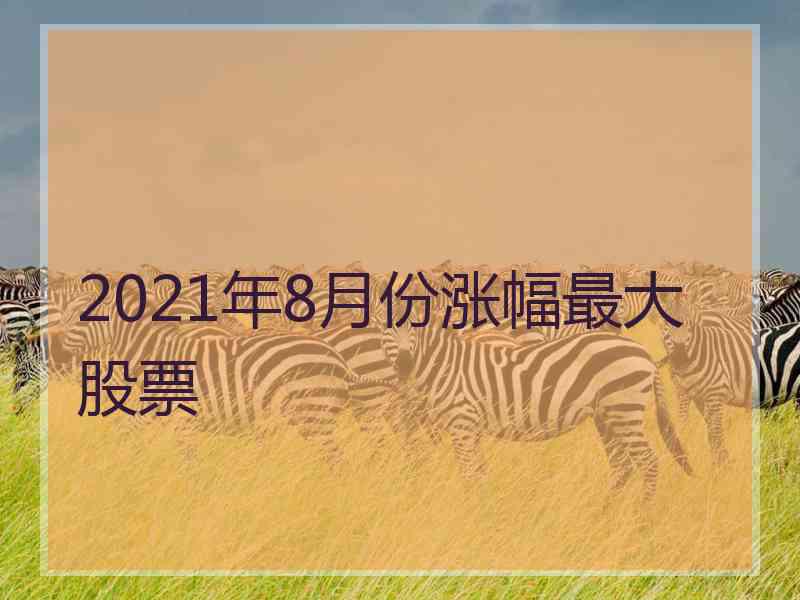 2021年8月份涨幅最大股票