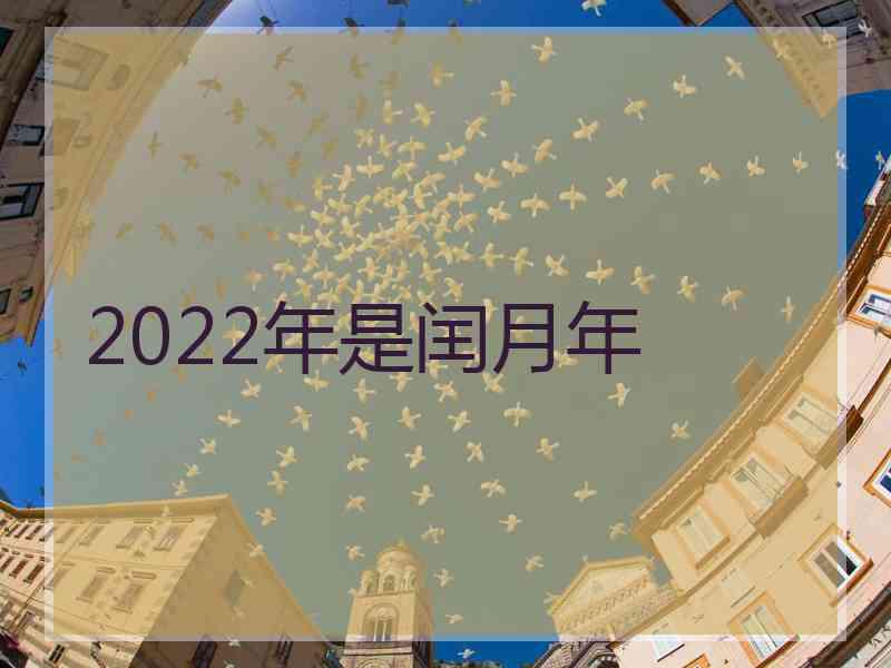 2022年是闰月年