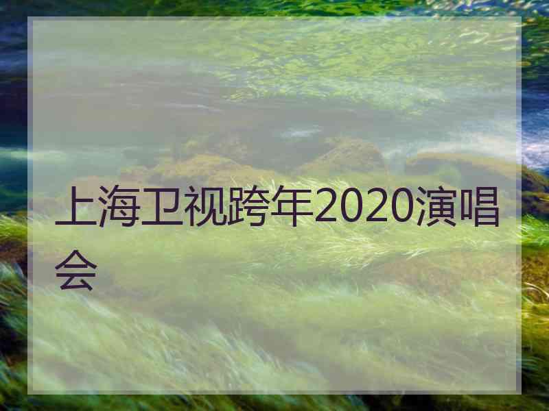 上海卫视跨年2020演唱会