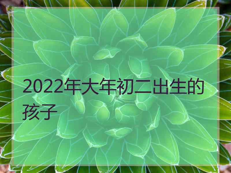 2022年大年初二出生的孩子