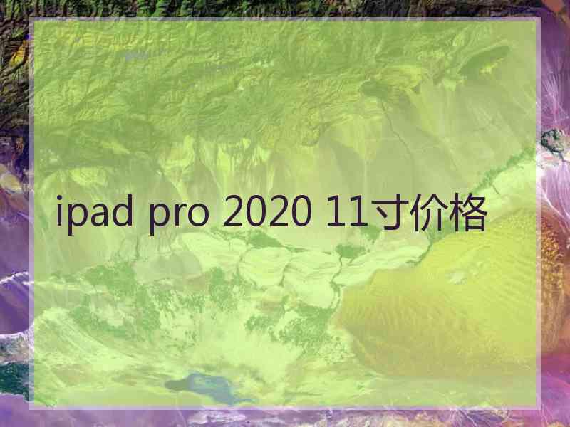 ipad pro 2020 11寸价格