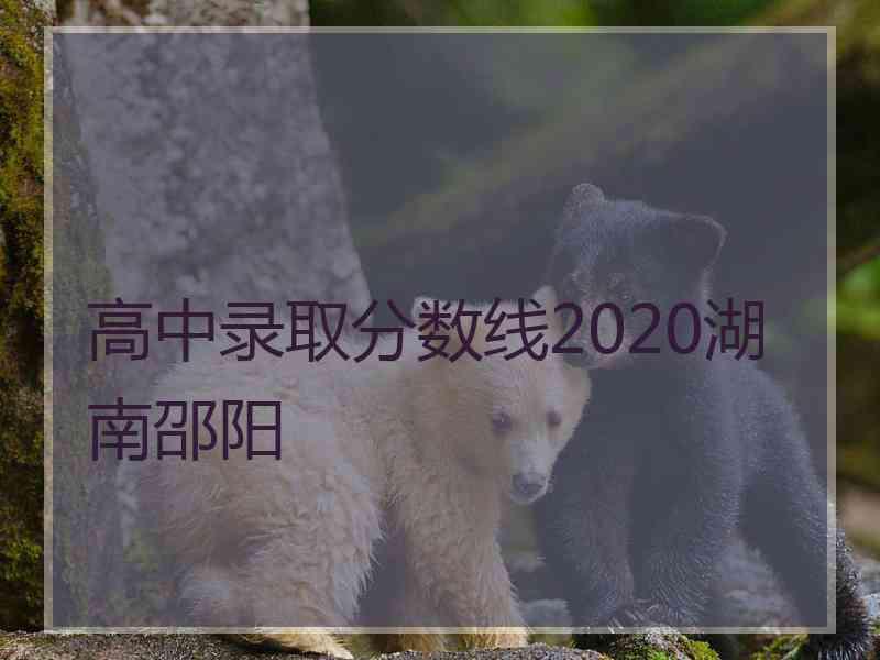 高中录取分数线2020湖南邵阳