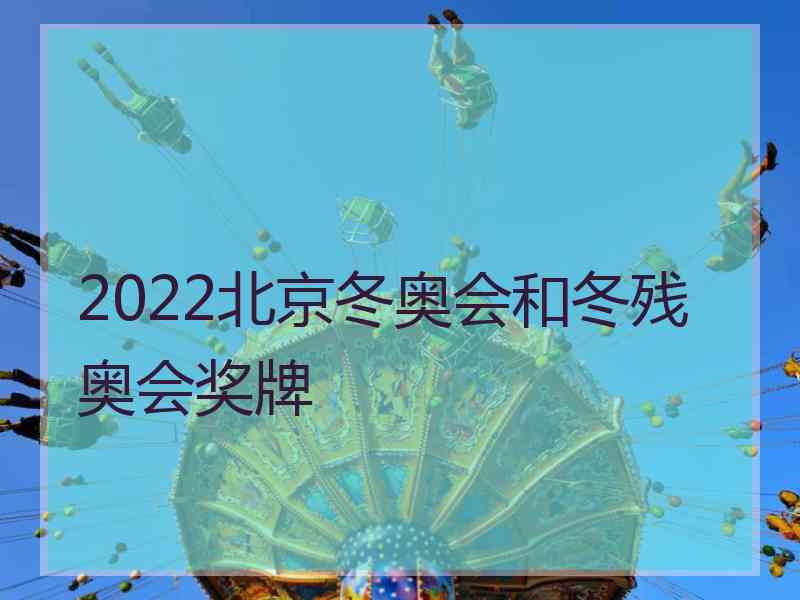 2022北京冬奥会和冬残奥会奖牌