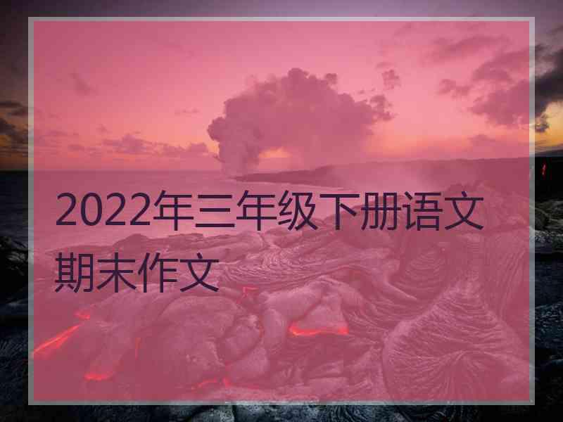 2022年三年级下册语文期末作文