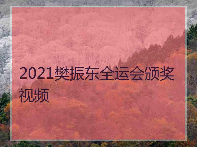 2021樊振东全运会颁奖视频