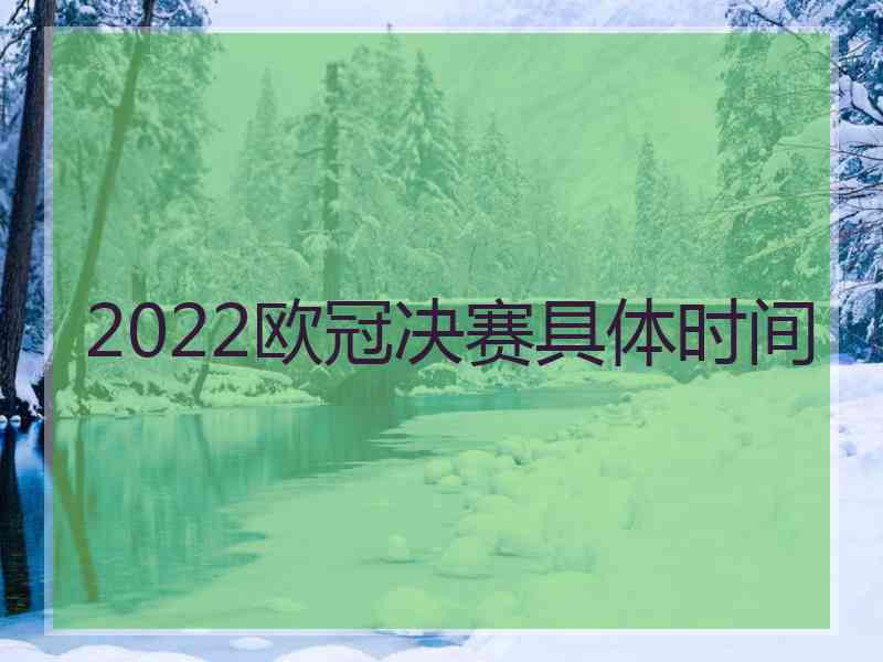 2022欧冠决赛具体时间