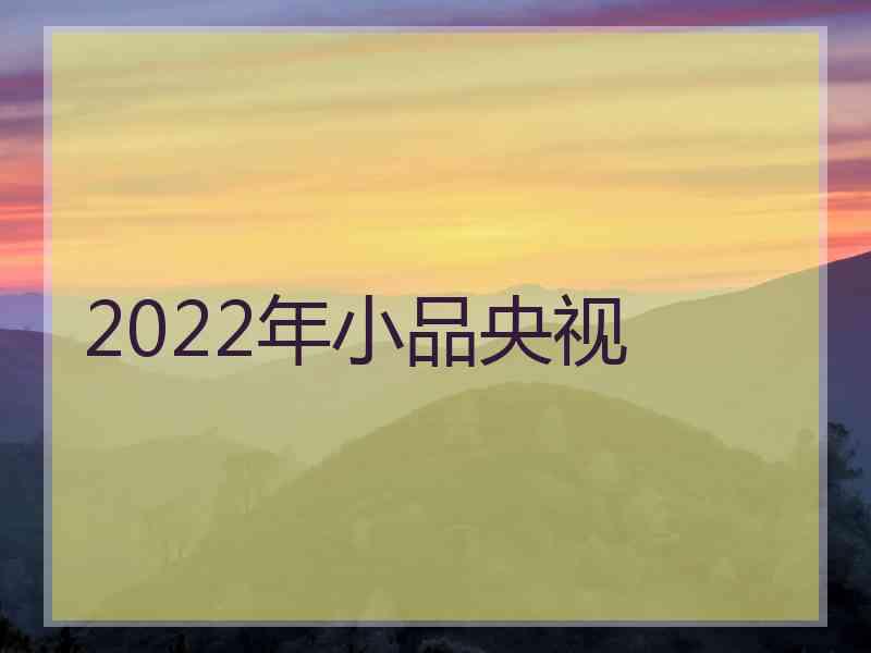 2022年小品央视